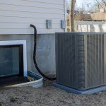 newly installed air conditioner outdoor unit
