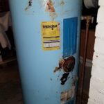 corroded water heater unit